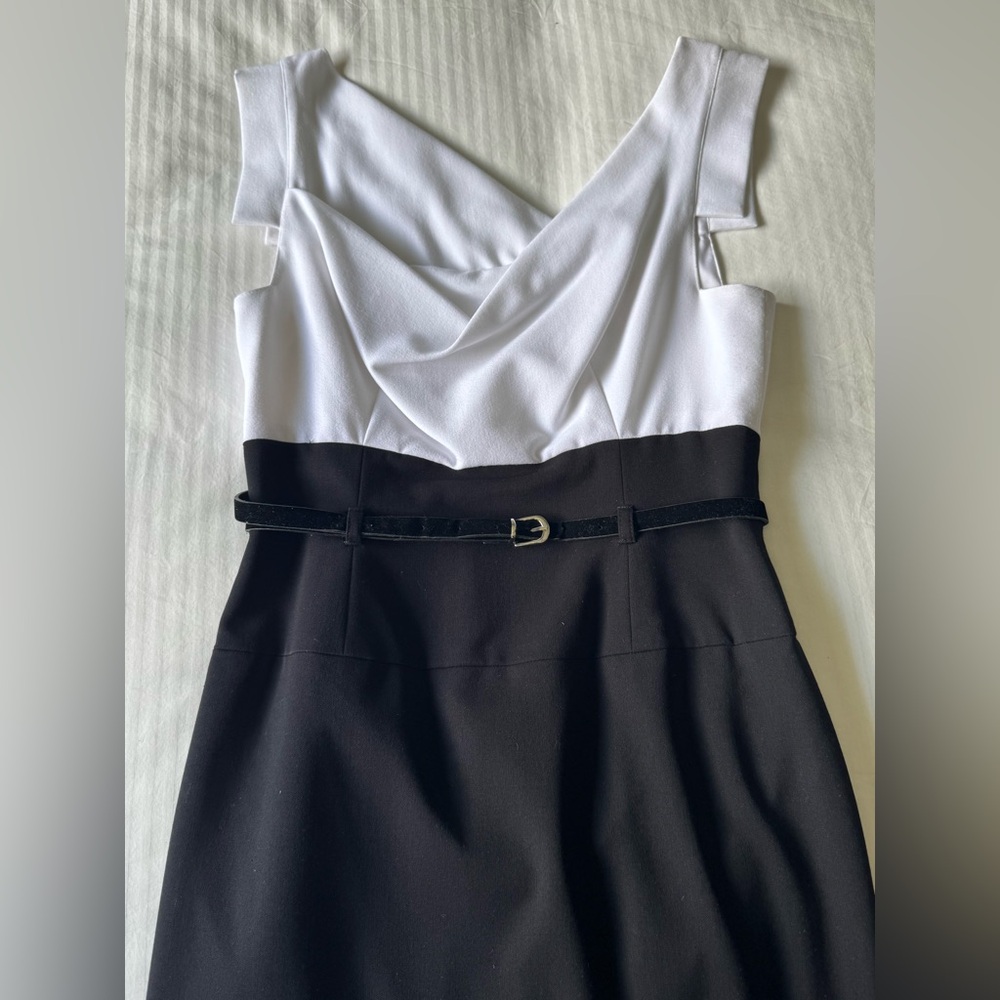 Black Halo Jackie O Belted Dress